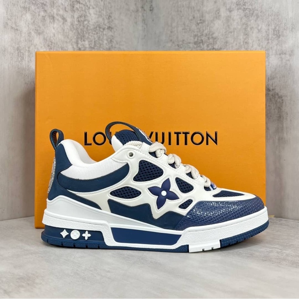 Louis Vuitton Navy and White Sneakers